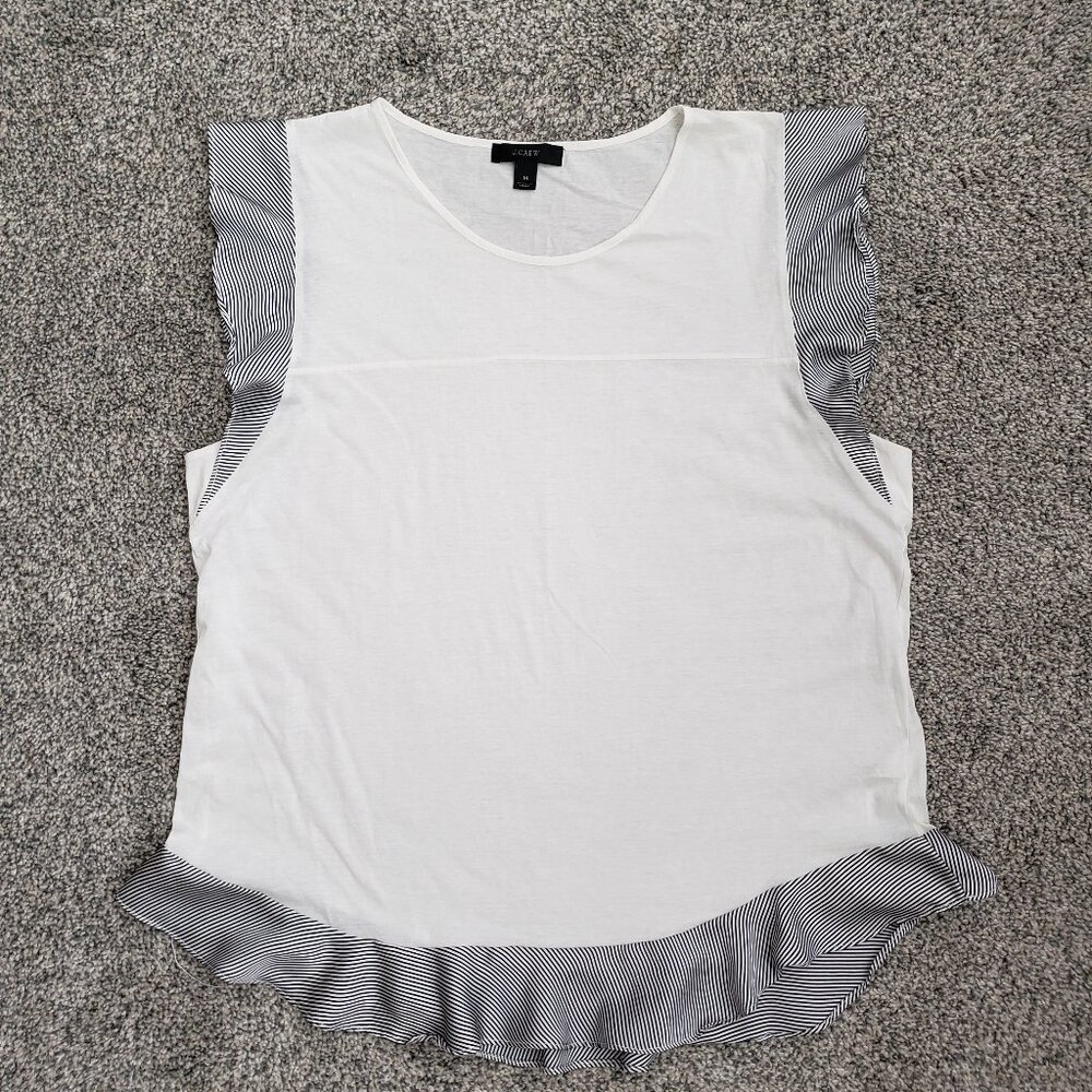 J.Crew Off White sleeveless  Top Medium